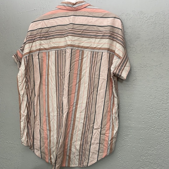 Madewell Button Up Collared Courier Shirt in Aldwin Stripe Size S Style H6473 - Picture 8 of 9